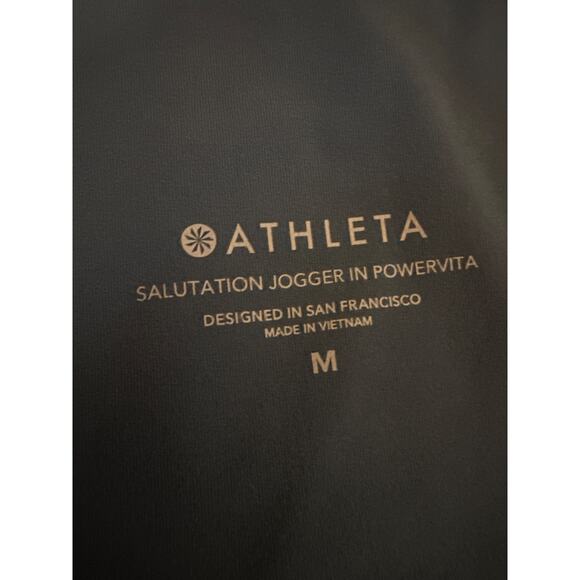 Women M Athleta Salutation Jogger PowerVita Pants 531288 High Rise Riviera Blue - Picture 6 of 6